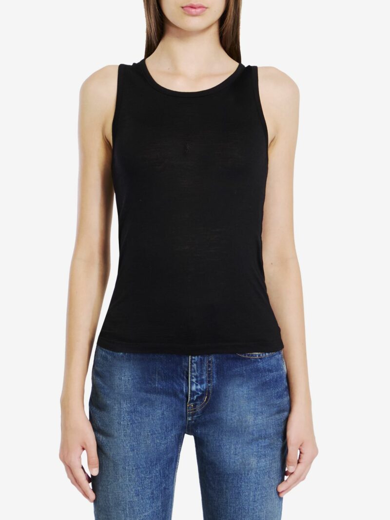 Saint Laurent Women's Tank Top in Black | Size Medium | 798948Y36XE