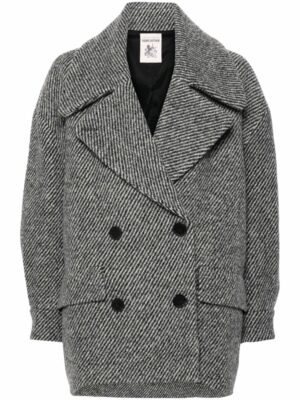 Semicouture Women's Dominique Wool Coat in Grey | Size Small | Y4WV32DGN02