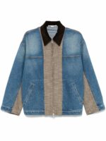 Stella Mccartney Women's Denim And Tweed Jacket in Blue | Size Small | 6D03193SPH984233