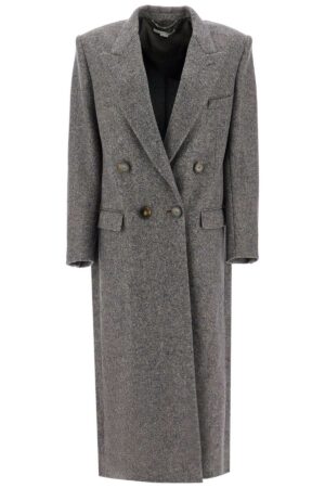 Stella Mccartney Women's Maxi Tweed Coat In in Grigio | Size 42 | 6600963EJ670