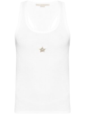 Stella Mccartney Women's Mini Star Tank Top in White | Size Large | 6J02913SPZ119000