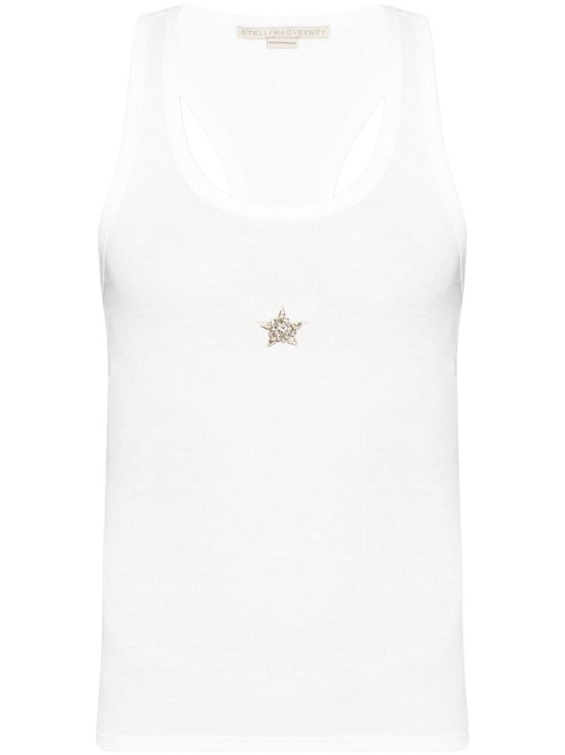 Stella Mccartney Women's Mini Star Tank Top in White | Size Large | 6J02913SPZ119000