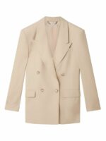 Stella Mccartney Women's Viscose Double-Breasted Jacket in Beige | Size 40 | 6500873DU701