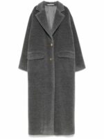 Tagliatore Women's Carine Wool Single-Breasted Coat in Grey | Size 42 | CARINED70013G1222