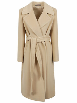 Tagliatore Women's Molly Wool Coat in Beige | Size 38