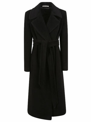 Tagliatore Women's Molly Wool Coat in Black | Size 40