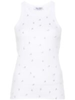 The Attico Women's Allover Logo Cotton Tank Top in White | Size 40 | 247WCT276J051L480