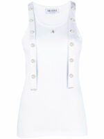 The Attico Women's Ribbed Cotton Tank Top in White | Size 38 | 241WCT229J038001