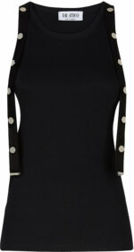 The Attico Women's Snap-Button Tank Top in Black | Size 42 | WCT229J038