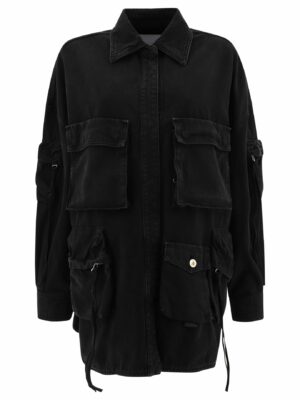 The Attico Women's "fern" Coat in Black | Size 38 | 247WCB48D088100