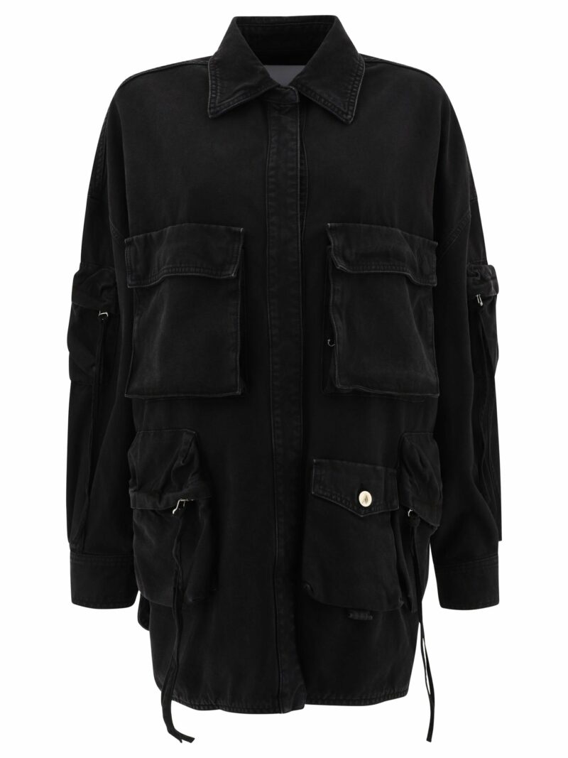 The Attico Women's "fern" Coat in Black | Size 38 | 247WCB48D088100