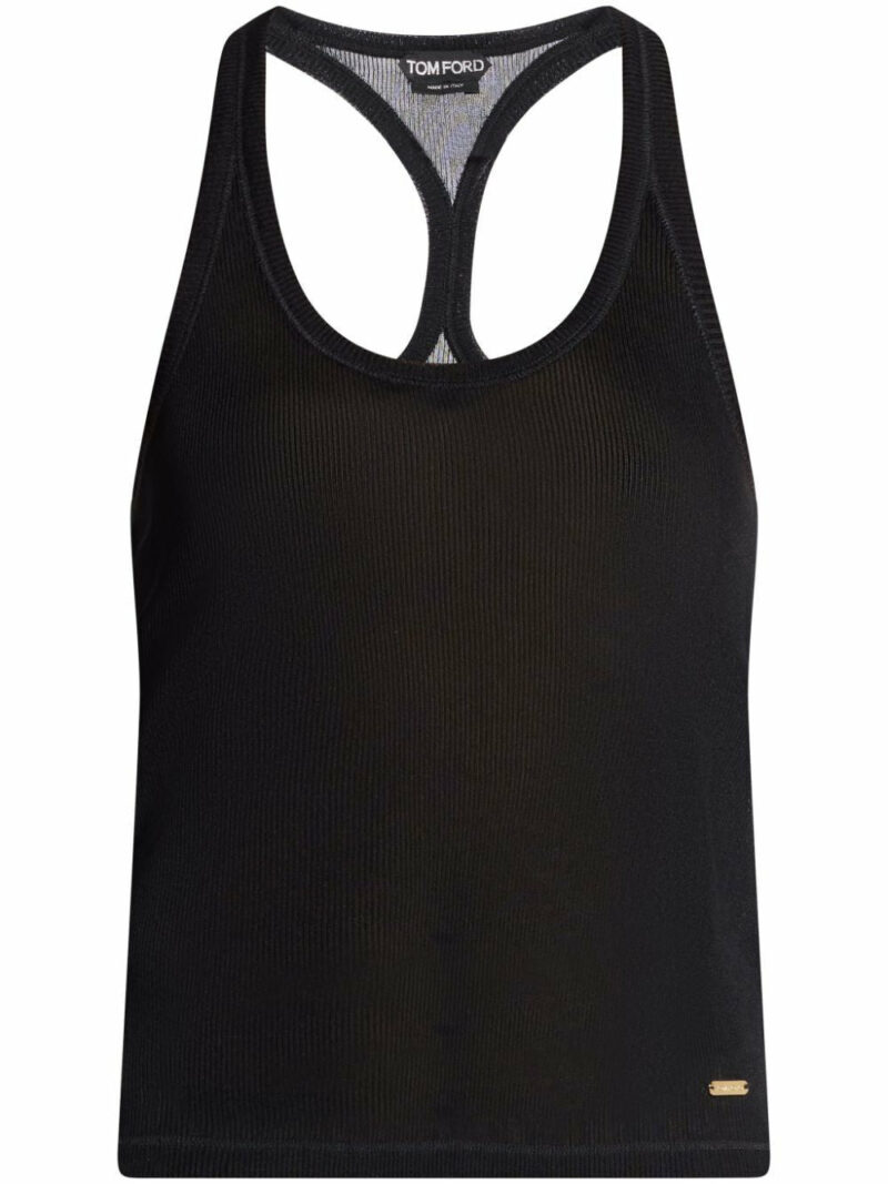 Tom Ford Women's Cut And Sewn Top in Black | Size 38 | TSJ565JEX116