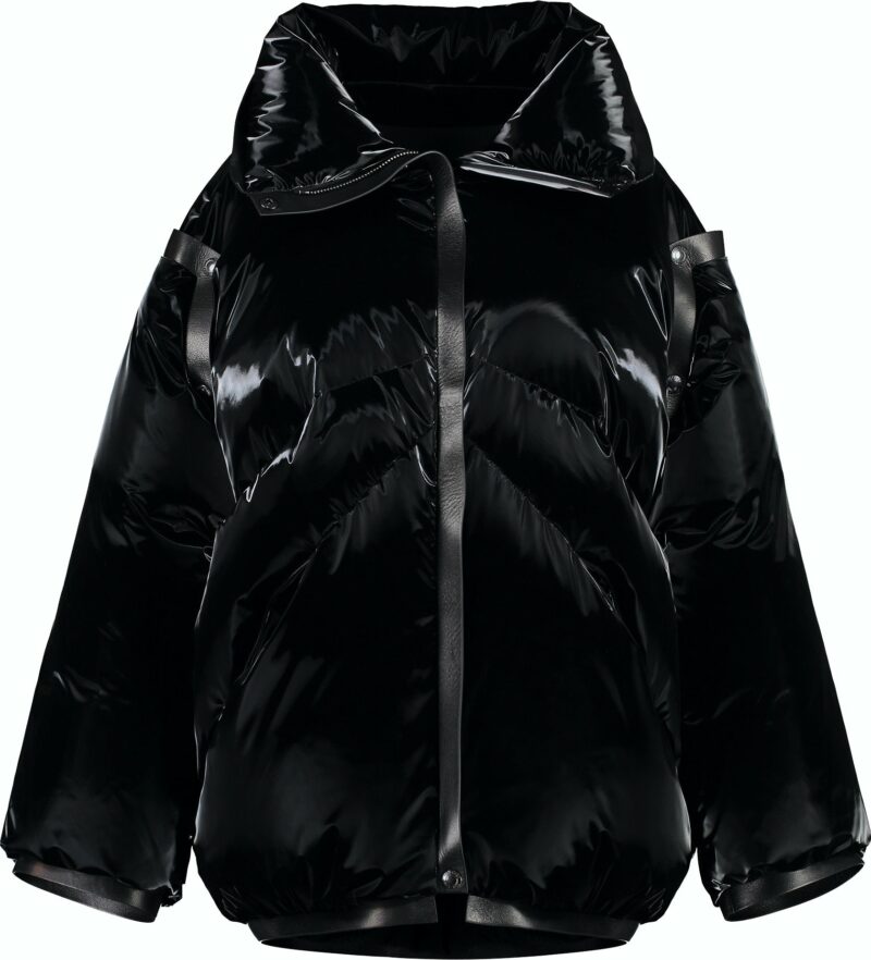 Tom Ford Women's Glossy Nylon Down Jacket in Black | Size XS | CS1221FAX1063 Color LB999