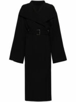 Toteme Women's Signature Long Coat in Black | Size 32 | 243WRO3318FB0187