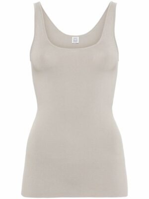 Toteme Women's Tank Top in Grey | Size Large | 243WRT0349YA0080