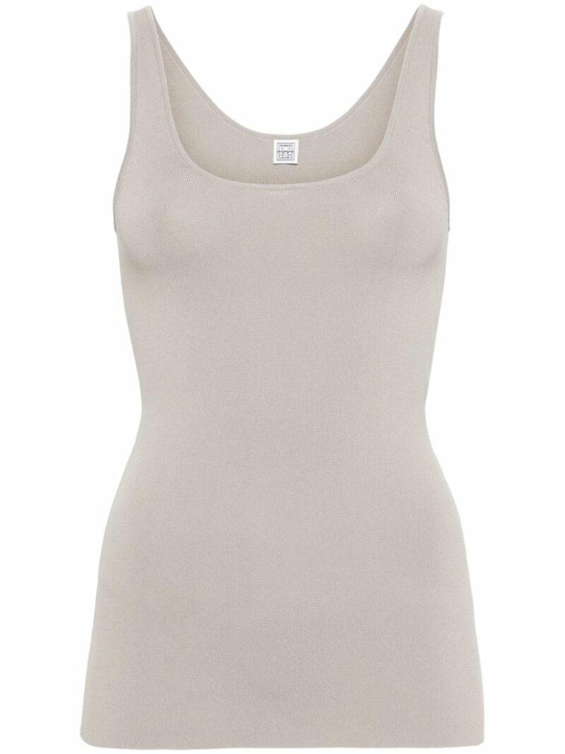 Toteme Women's Tank Top in Grey | Size Large | 243WRT0349YA0080