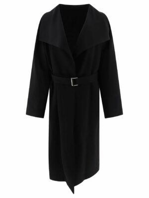 Toteme Women's "signature Twill" Coat in Black | Size 34 | 243 Color WRO3318 Color FB0187001