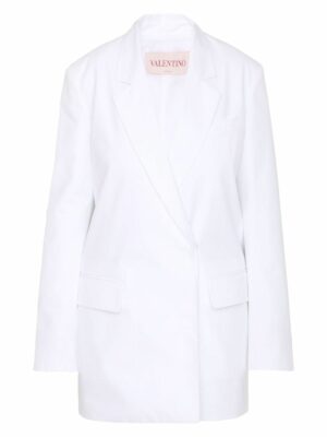 Valentino Garavani Women's Cotton Jacket in White | Size 42 | 4B0CE3K35DN