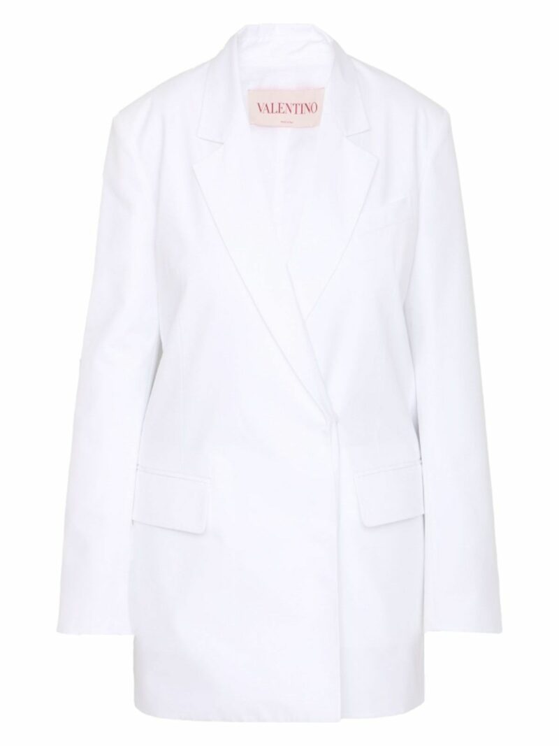 Valentino Garavani Women's Cotton Jacket in White | Size 42 | 4B0CE3K35DN