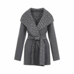 Valentino Women's Toile Iconographe Double Coat in Grey | Size 42 | 5B3CA6P57YB