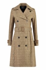 Versace Women's Cotton Blend Trench Coat in Beige | Size 38 | 10114991A03315 Color 2N740