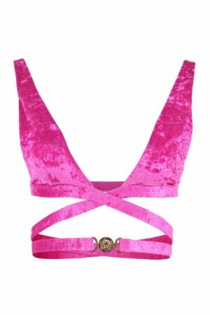 Versace Women's Triangle Bikini Top in Fuchsia | Size 3 | 10092841A06711 Color 1PK30