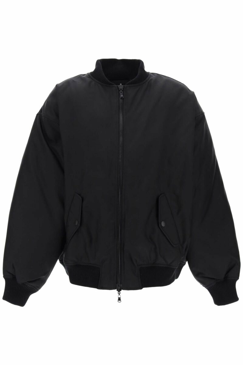 Wardrobe.nyc Women's Reversible Bomber Jacket in Black | Size Small | W4011R11