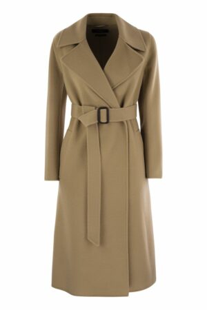 Weekend Max Mara Women's Manu Long Wool Robe Coat in Beige | Size 34 | 2425016041600