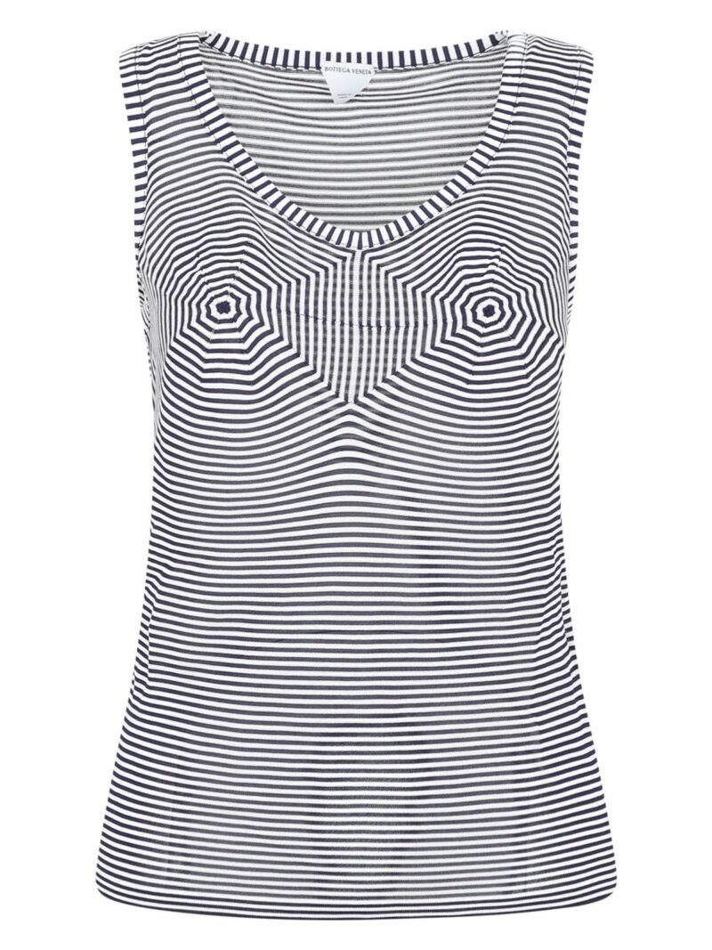 Women's Bottega Veneta Tank Top in Blue | Size Medium | 730445V2PM0