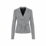 Women's Tom Ford Chevron Fitted Jacket in Black | Size 40 | GI2949FAX954