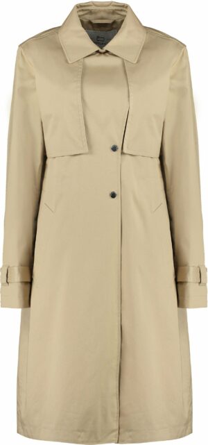 Woolrich Women's Havice Cotton Trench Coat in Beige | Size Medium | CFWWOU0838FRUT1974 Color 8925