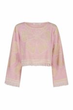 Zimmermann Women's Logo Towelling Cropped Top in Pink | 1417TSS244PINC